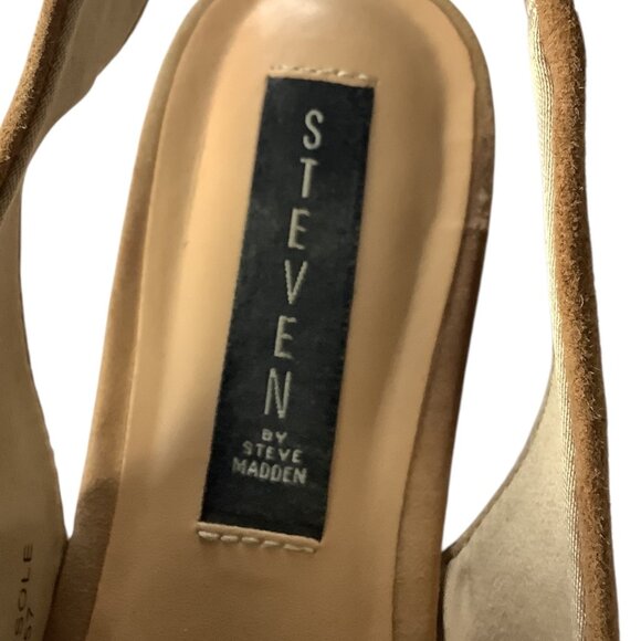 Steven By Steve Madden Womens Tan Suede Slingback Pointed Toe Flats Size 8.5 M - Picture 4 of 16